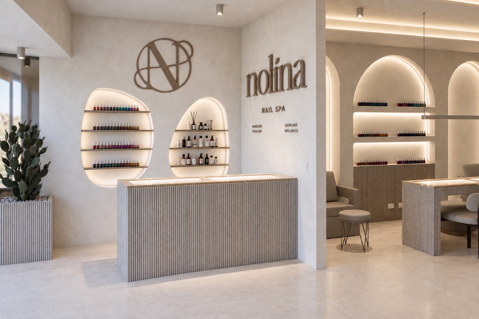 Recepción del salón Nolina